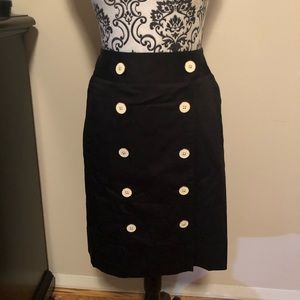 Black perry a-line wrap style skirt